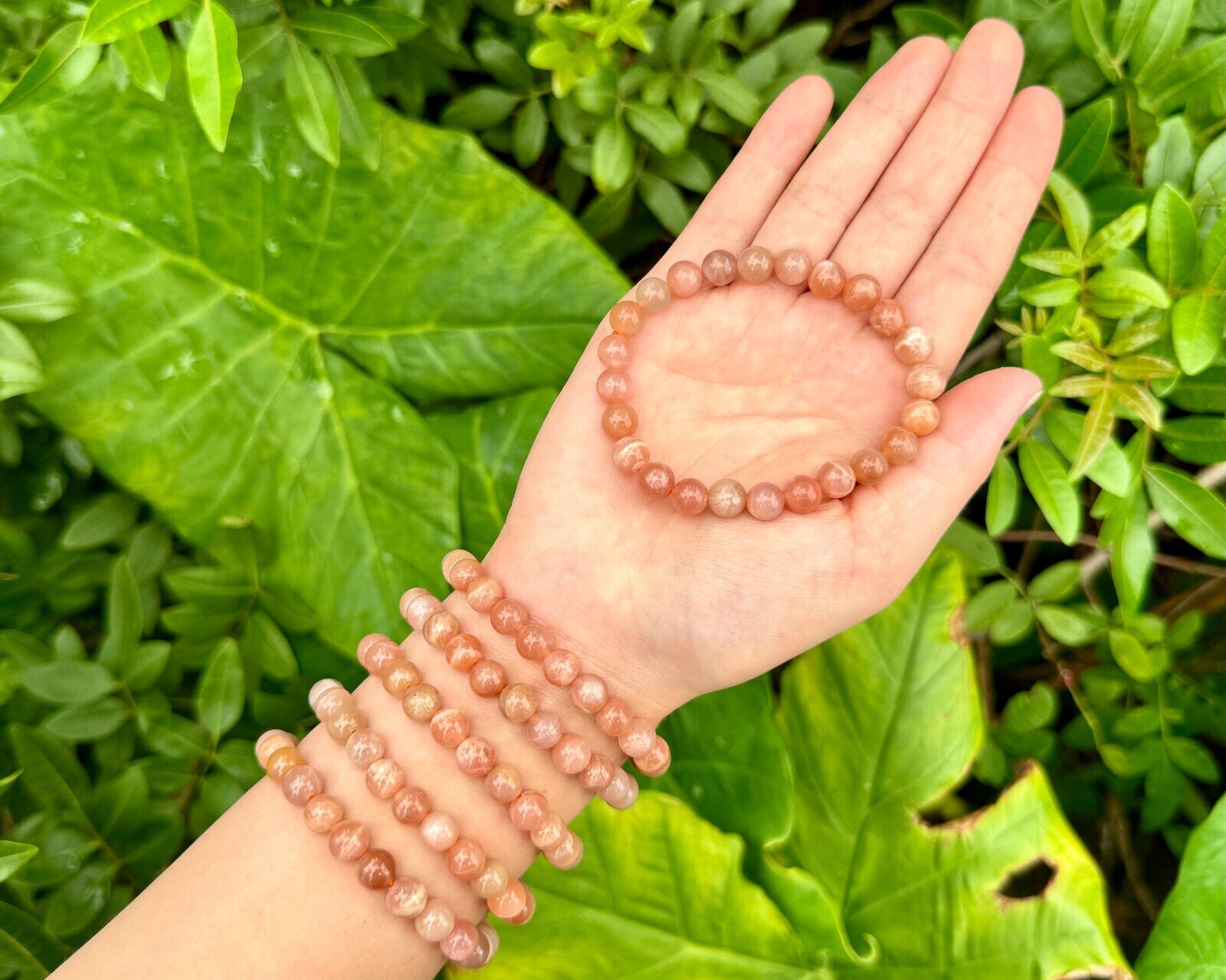 8 mm Bead Gemstone Bracelets: BUY 3 GET 1 FREE! (Stretch Crystal Bead Bracelets)