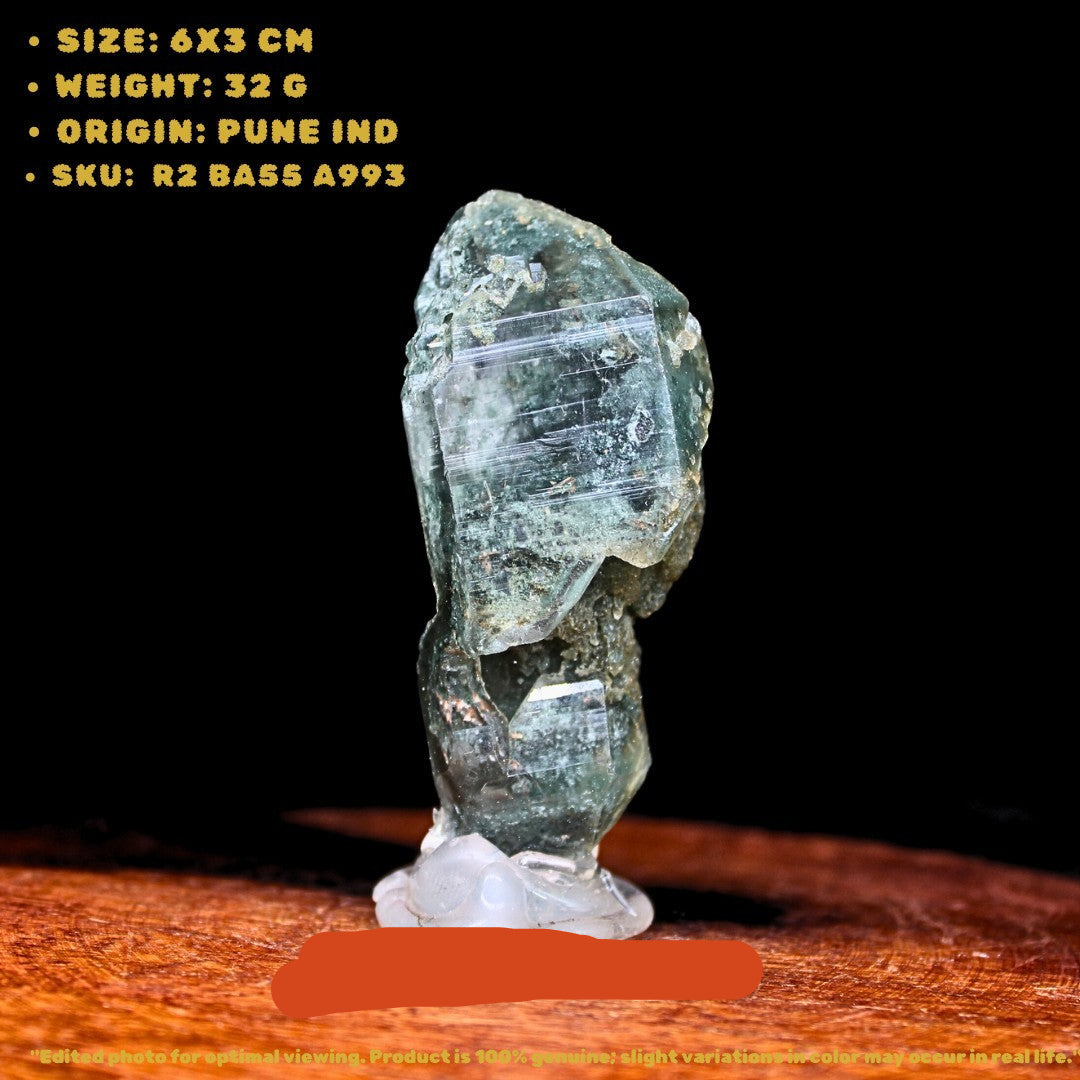 Rare Chlorite Quartz Crystal Inclusion 32g 6cm Natural Collector Mineral Specimen