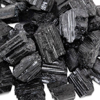 Black Tourmaline Rough Natural Stones 4 oz-5 lbs Bulk Wholesale Crystal Raw
