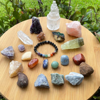 22pcs Premium Beginning Crystal Kit In Box, Crystals Gift Set!