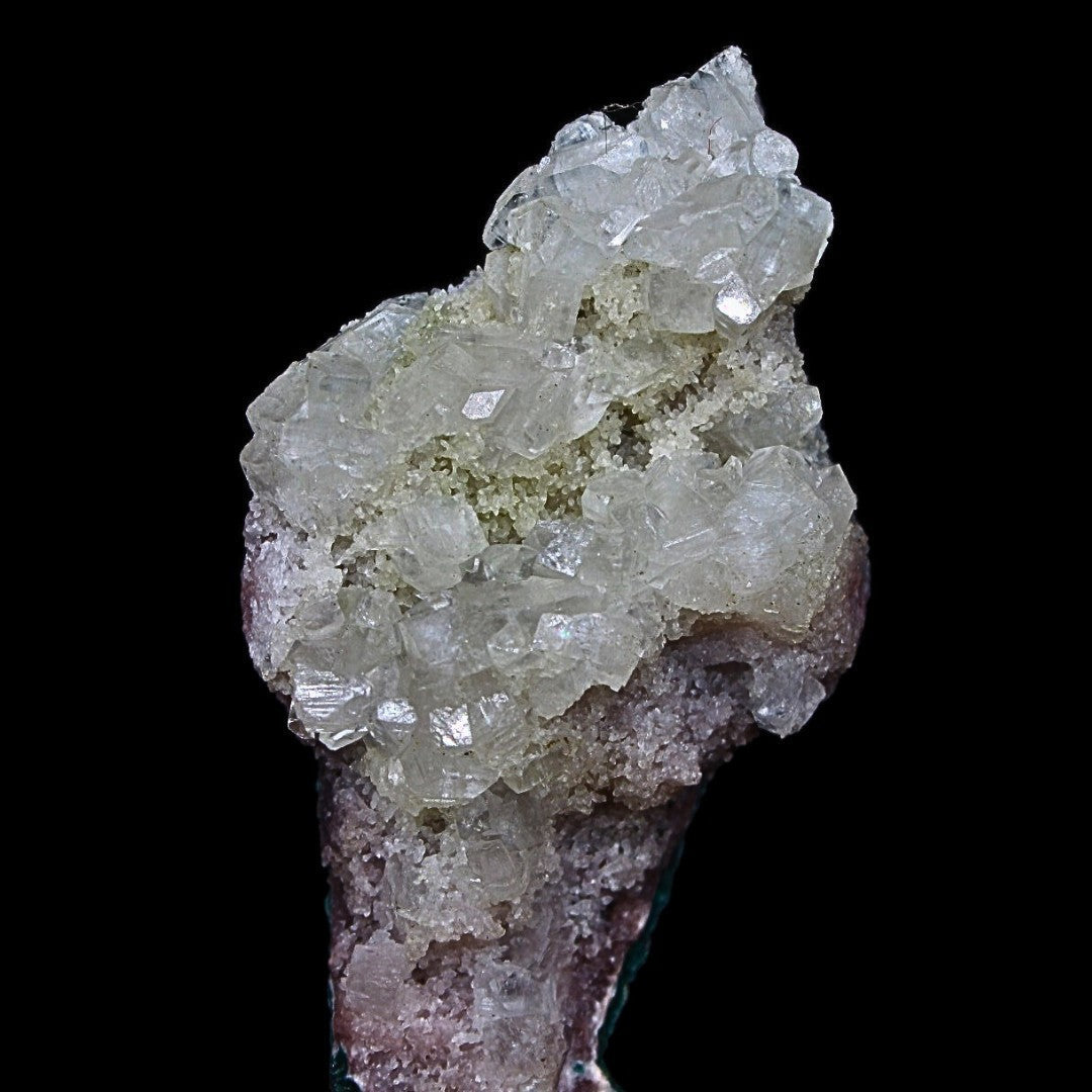 Apophyllite with Heulandite Mineral 11x5.5cm Rare Indian Crystal Cluster