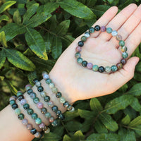 8 mm Bead Gemstone Bracelets: BUY 3 GET 1 FREE! (Stretch Crystal Bead Bracelets)