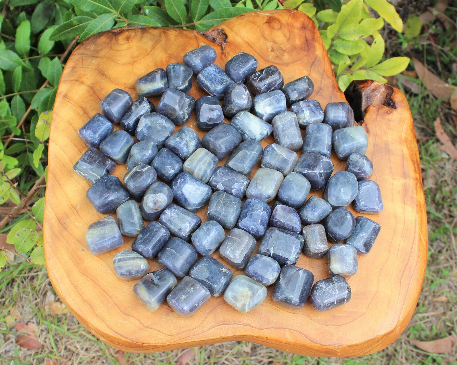 2 Medium Large Tumbled Iolite Gemstone Crystals (Third Eye Chakra)