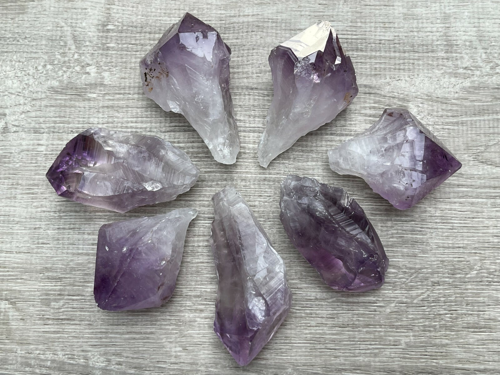 Extra Large Amethyst Rough Points, 2.5 - 3.25" Raw Amethyst Points, Bulk Lot