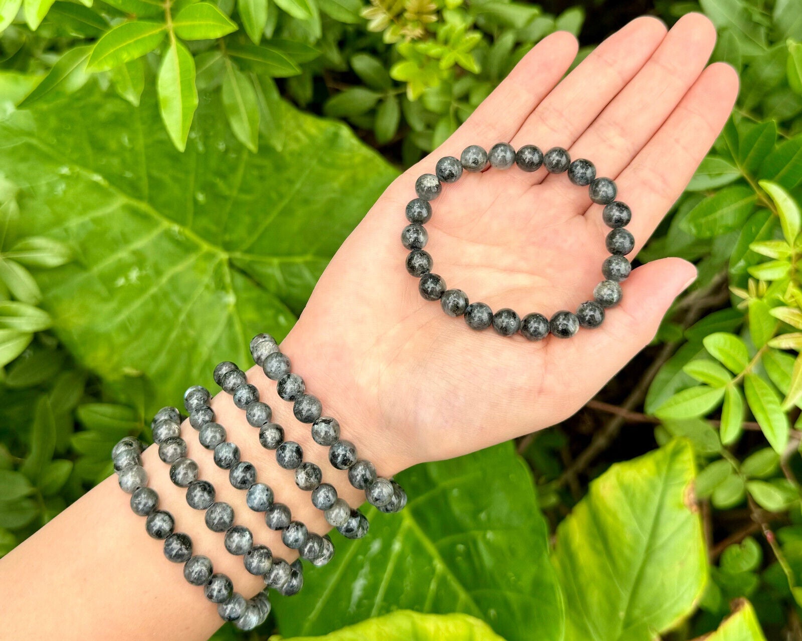 8 mm Bead Gemstone Bracelets: BUY 3 GET 1 FREE! (Stretch Crystal Bead Bracelets)