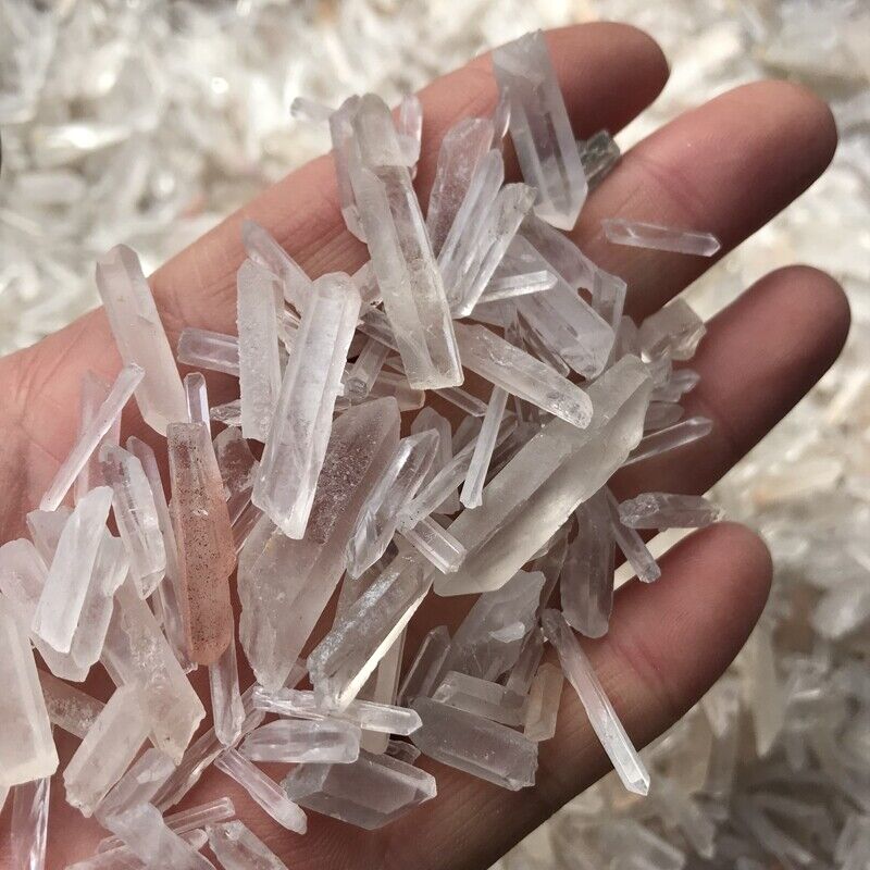 Lot Natural Clear Quartz Crystal Points 1/2Lb Terminated Wand Healing