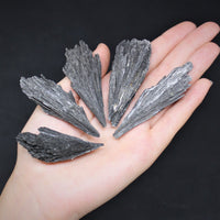 1 lb Black Kyanite Blades Fans: Natural Premium Quality Wholesale Bulk Lot 16 oz