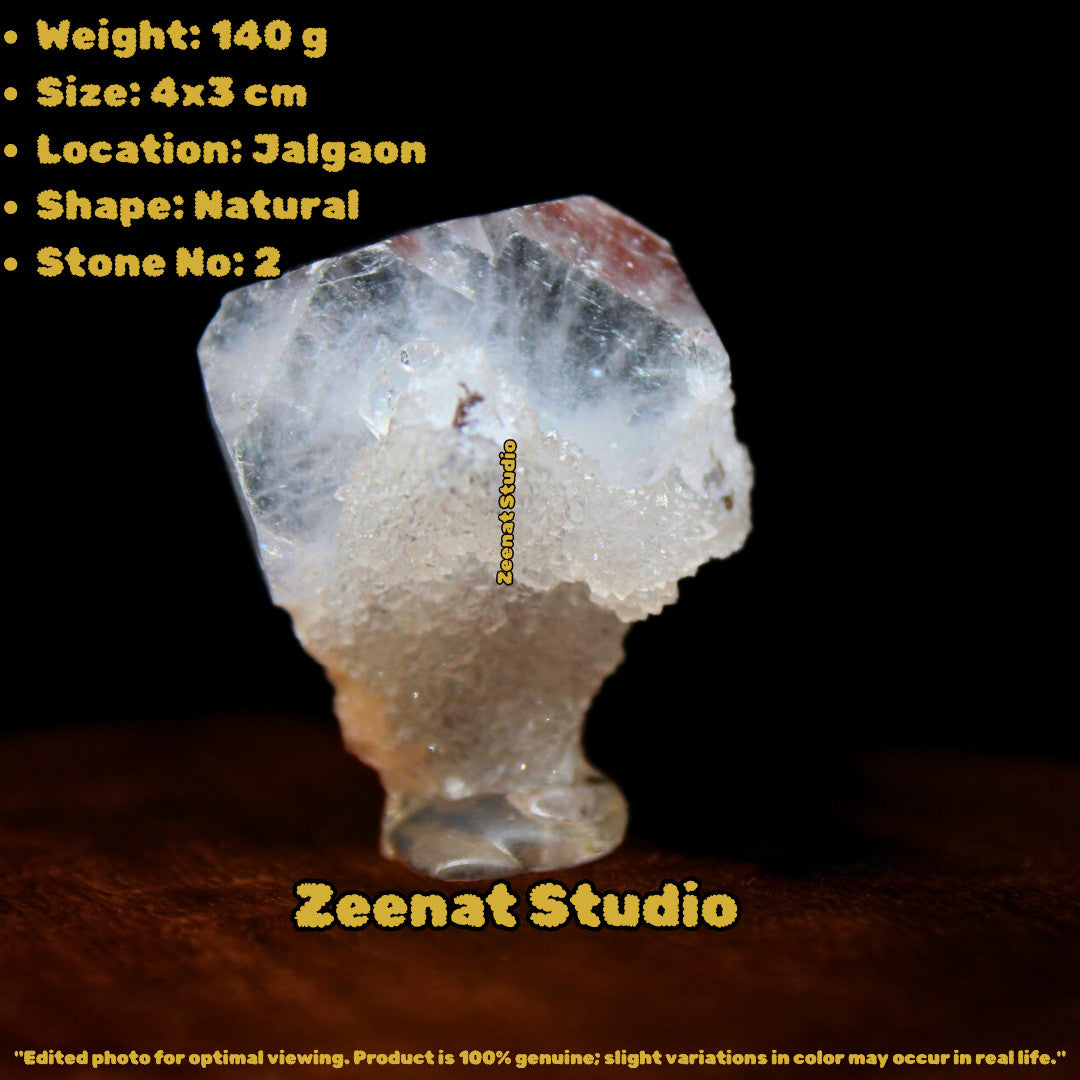 Apophyllite Unusual Crystal Cluster 4cm 140g Rare Luster Tower Specimen from Ind