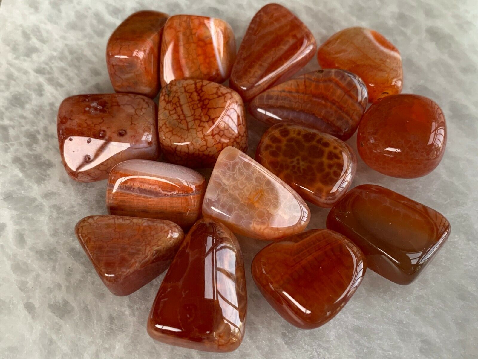 1/2 Lb Lot Tumbled Stones, 0.75-1.25" Crystal Healing Stones, Choose Stone Type