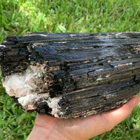 Extra Large Black Tourmaline Chunk / Rod / Log, Natural Rough Black Tourmaline