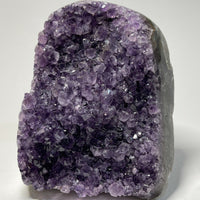 Finely Polished Uruguay Deep Purple Amethyst Cluster Crystal Geode, Pick a Size