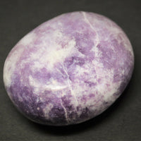 Lepidolite Palm Stone, Hand Polished Lepidolite Pebble (Third Eye Chakra)