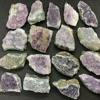Grade B Raw Amethyst Cluster Druzy, 15-16 oz Lot, 2 - 3 Inches Natural Amethyst