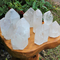 ✨ Natural Clear Quartz Point with Cut Base | Premium 'A' Grade | Zeenat Studio