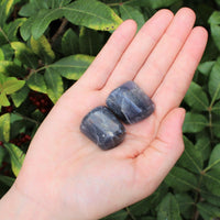 2 Medium Large Tumbled Iolite Gemstone Crystals (Third Eye Chakra)