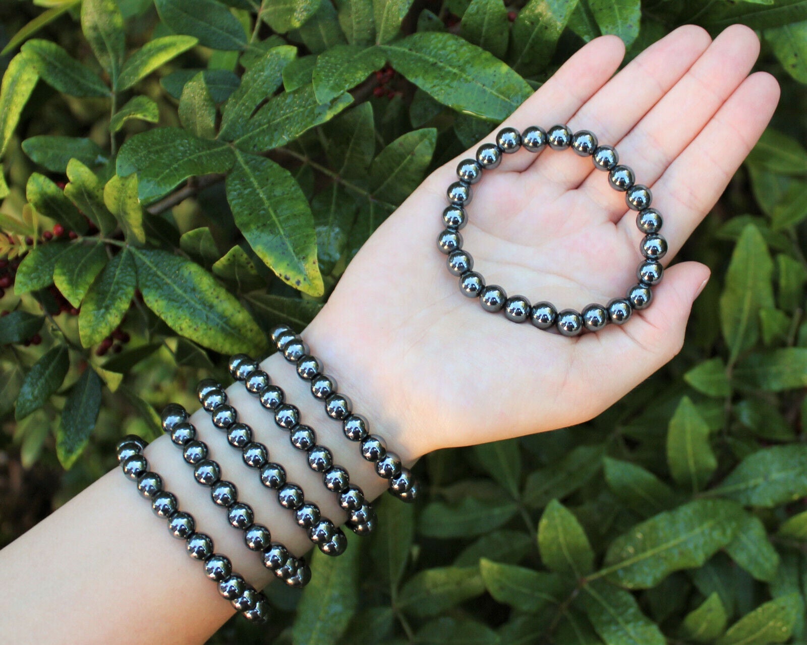 8 mm Bead Gemstone Bracelets: BUY 3 GET 1 FREE! (Stretch Crystal Bead Bracelets)