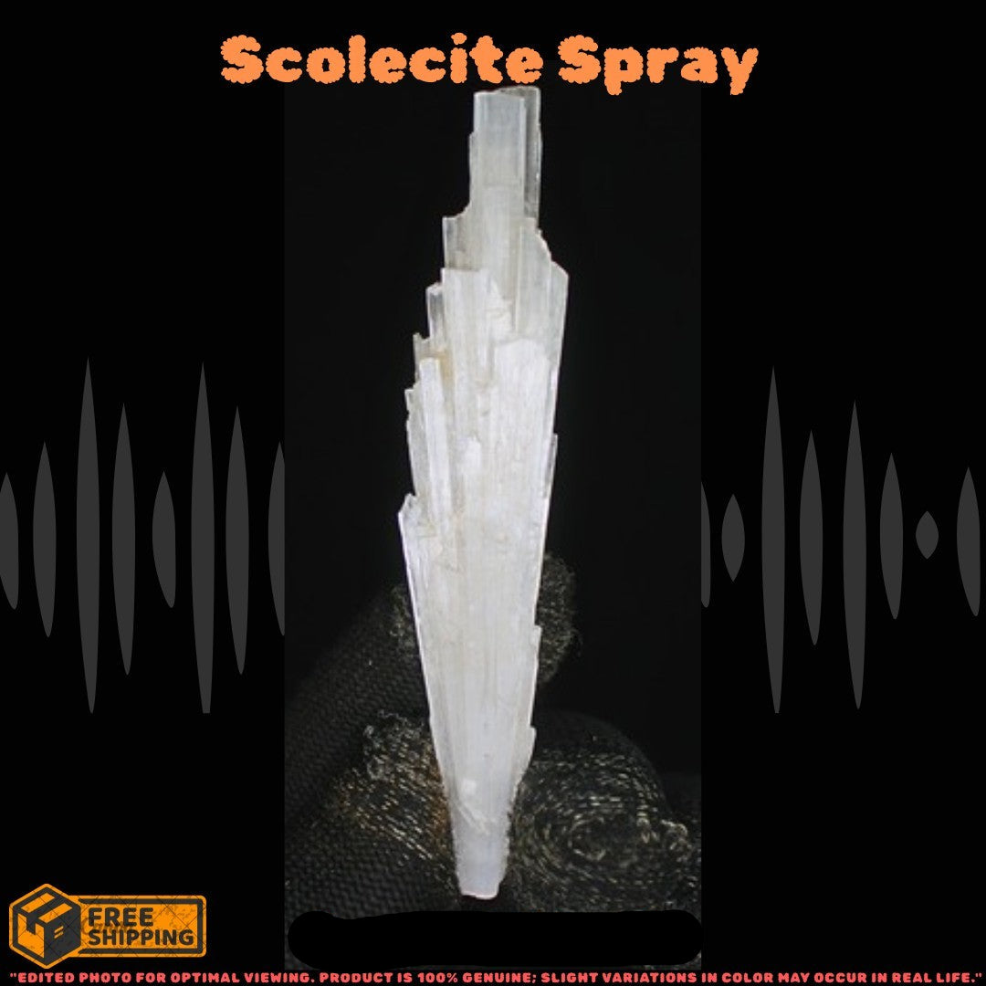 Natural Scolecite Cluster 6g White Zeolite Mineral Crystal from India