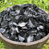 Raw Natural Black Obsidian Crystals: Choose How Many Pieces - Rough Obsidian