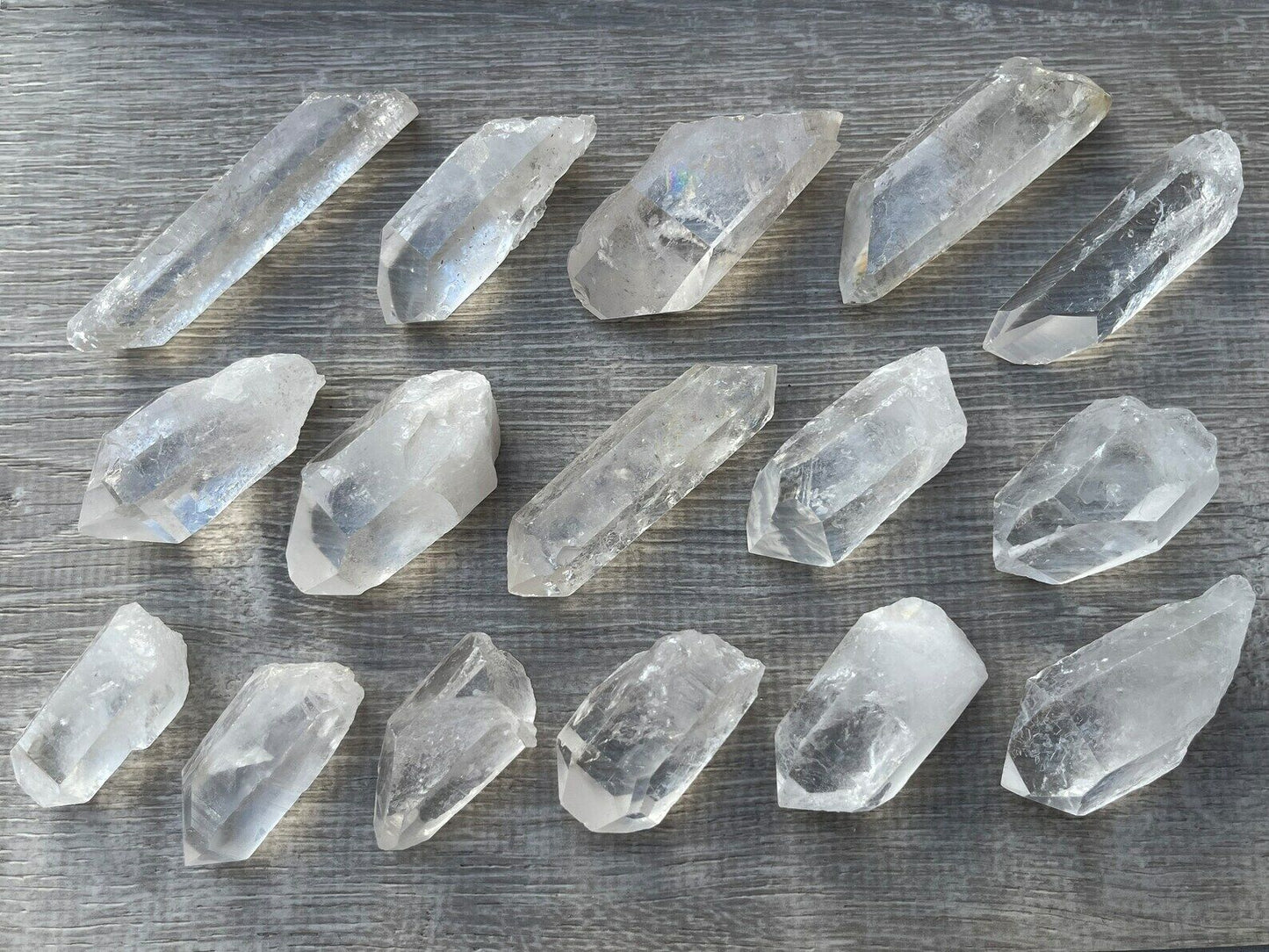 Grade A+++ Natural Clear Quartz Crystal Points, 1.5 to 3.5 Inches Long, 1-2 oz