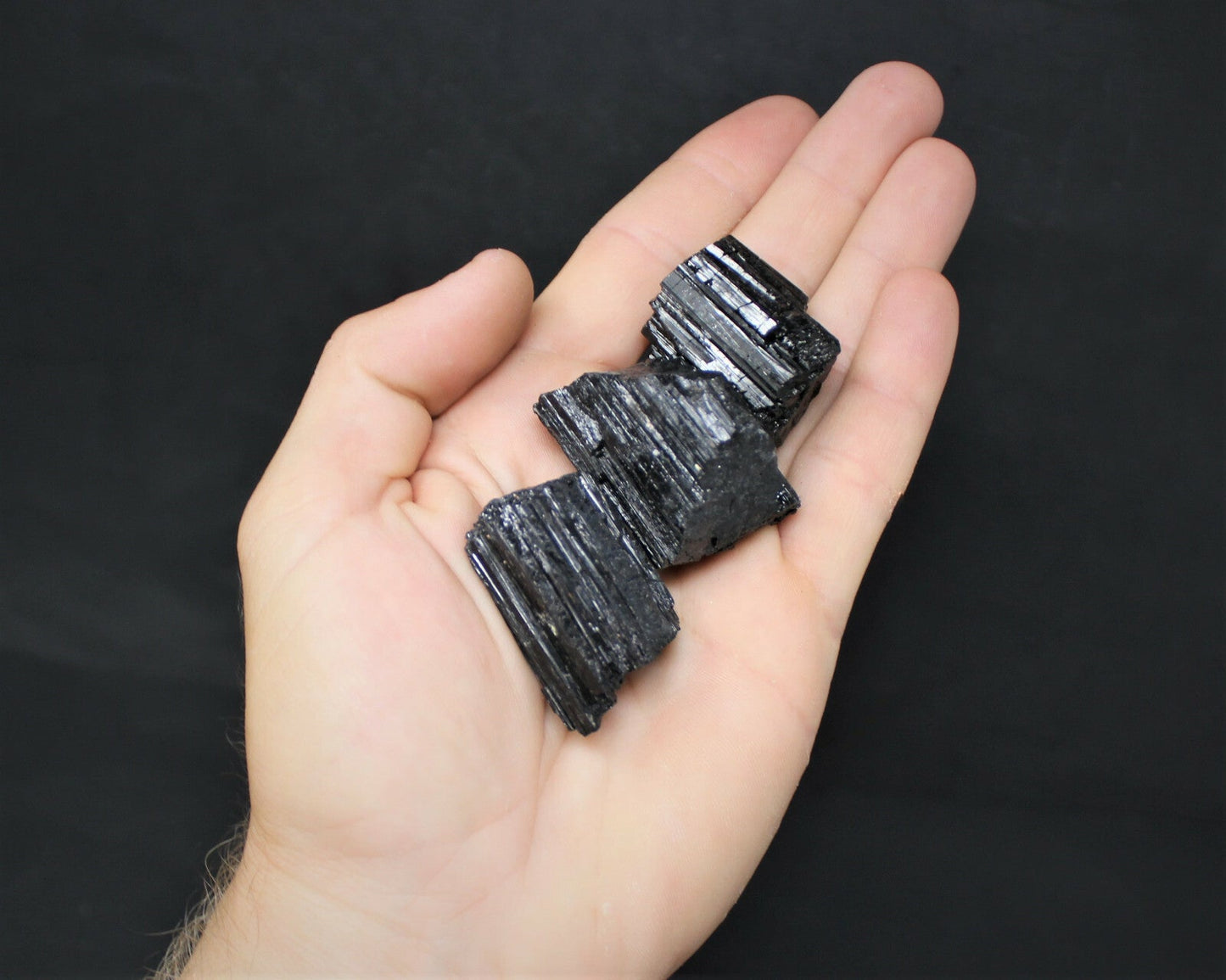 🖤 Bulk Extra Grade Shiny Natural Rough Black Tourmaline Rods – Box of 14–18 Pcs