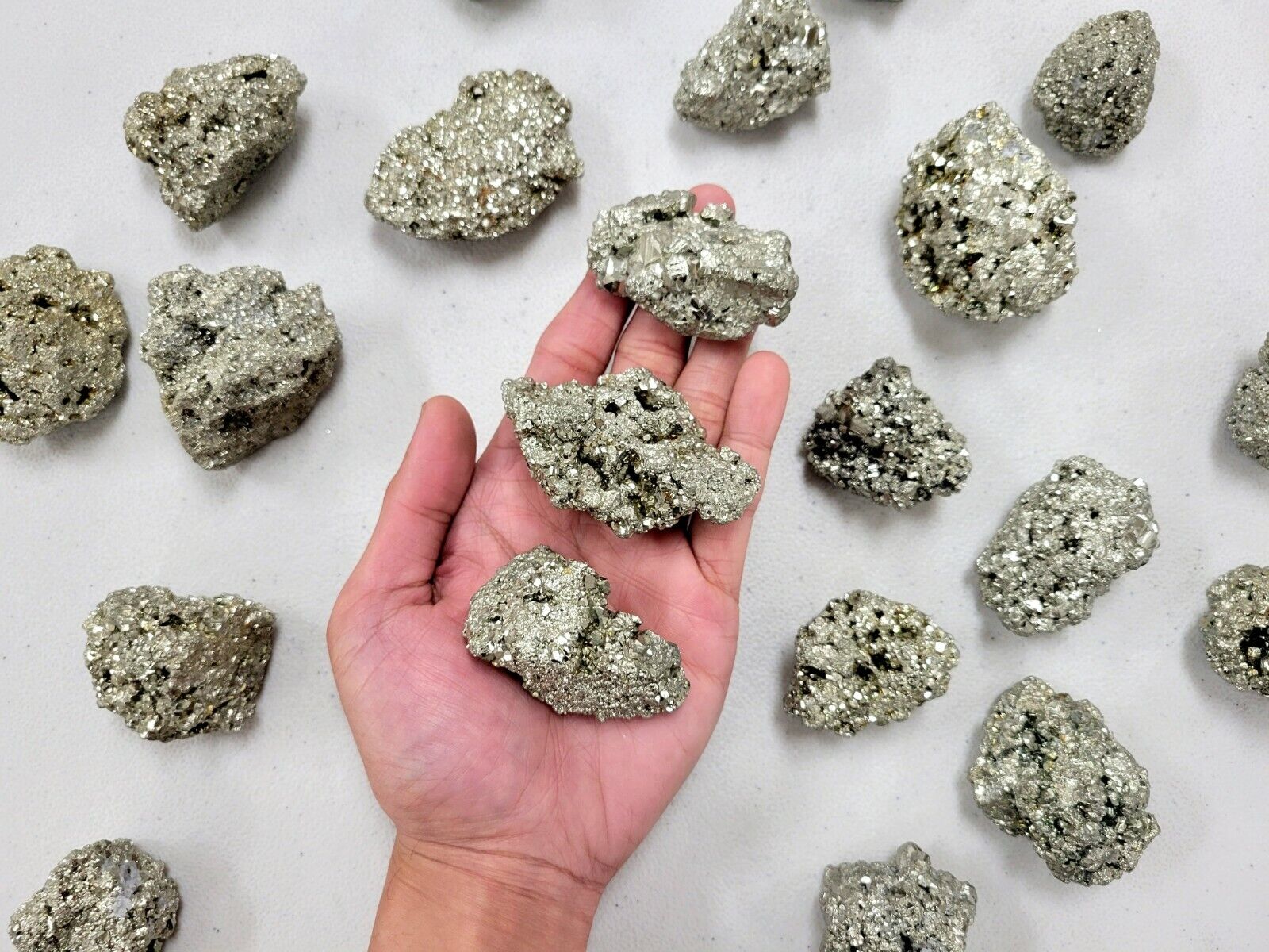Pyrite Crystal Chunks - 2" to 3" - Pyrite Stone AKA Fool's Gold from Peru
