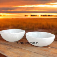 2.3", 3", 4", 6", 8" Selenite Bowl Selenite Crystal Bowl Cleaning Cleansing bowl