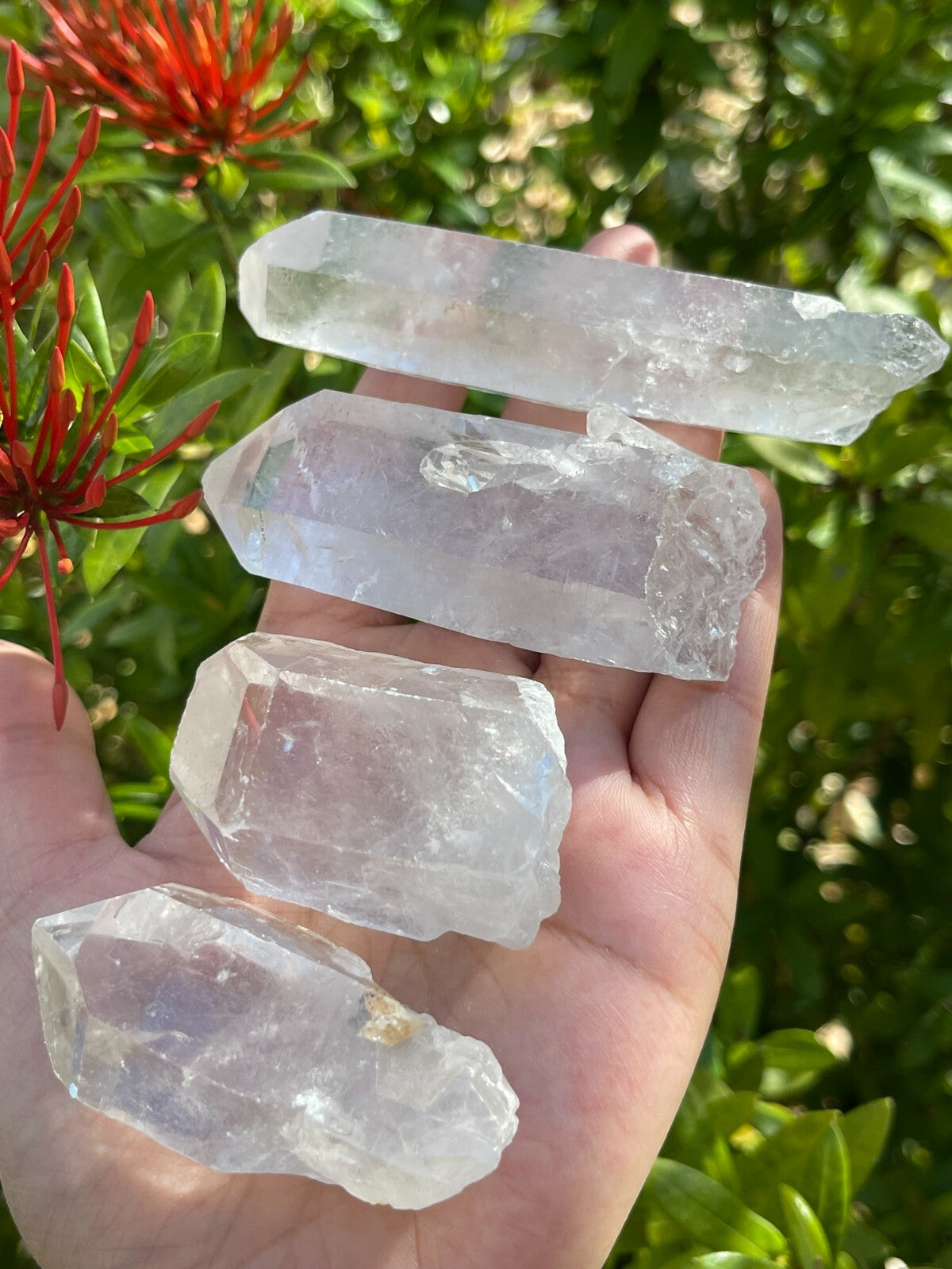 Grade A+++ Natural Clear Quartz Crystal Points, 2 to 4 Inches Long, 2-3 oz