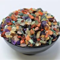 Assorted Semi Tumbled Gemstone Mini Chips 3-10 mm, Tiny, Mixed Chips Bulk Lot