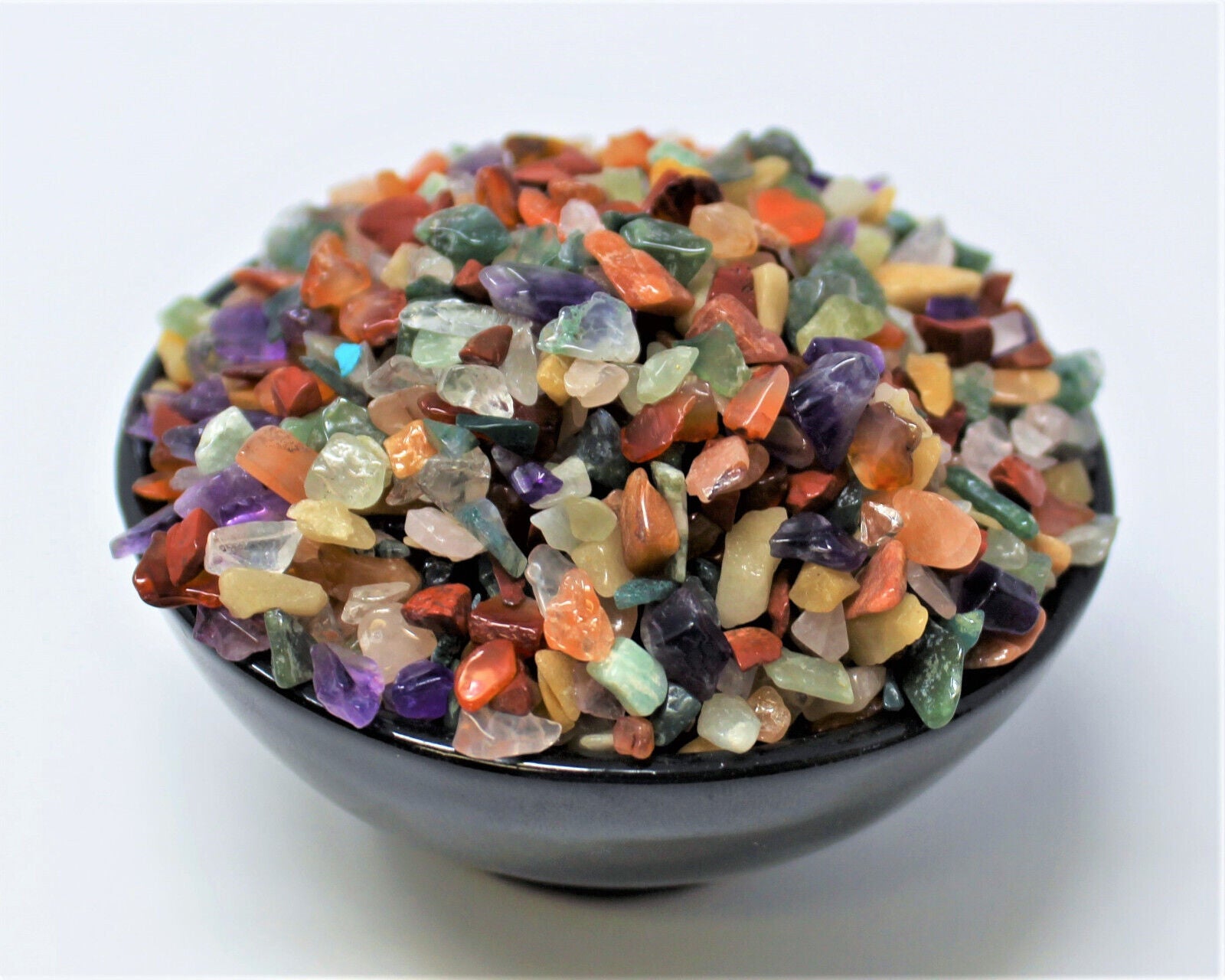 Assorted Semi Tumbled Gemstone Mini Chips 3-10 mm, Tiny, Mixed Chips Bulk Lot