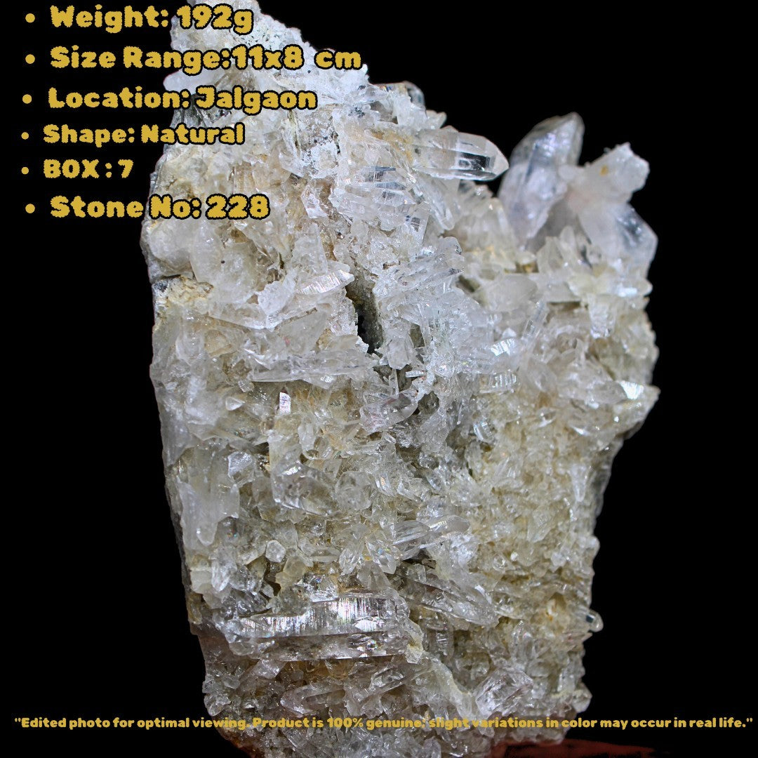 Himalayan Clear Quartz Cluster 192g Rare Mineral Specimen 11x8 cm India