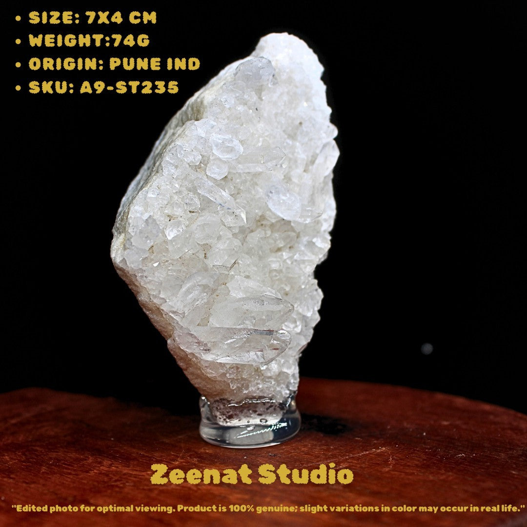 Himalayan Clear Quartz Crystal 74g Cluster Raw Healing Stone India 7x4cm