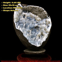 Chalcedony Geode Healing Cluster 4.64 lbs 19x13 cm Natural Crystal Specimen