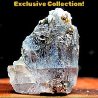 Rare 20g Rainbow Calcite & Blue Chalcedony Specimen Crystal India