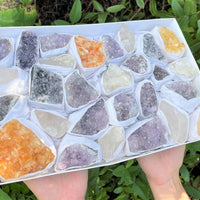 HUGE Bulk Lot Citrine Clear Quartz Amethyst Clusters Druze Crystal 20 - 30 Piece