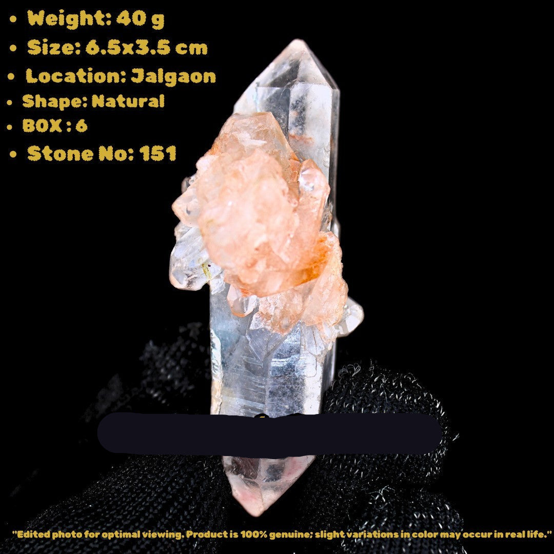 Natural Phantom Quartz Cluster 40g | Meditation, Chakra & Display Specimen