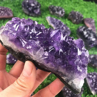 Large Natural Amethyst Cluster Quartz Crystal Druzy Geode Healing Stone Specimen