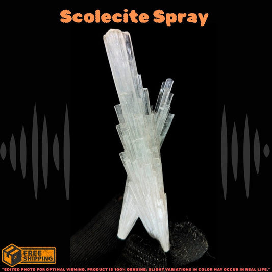 Natural Scolecite Healing Cluster 16g Raw White Crystal | Spiritual