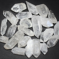 Clear Quartz Crystal Points 1/2 lb Bulk Lot Natural Mineral Wand Specimen (8 oz)