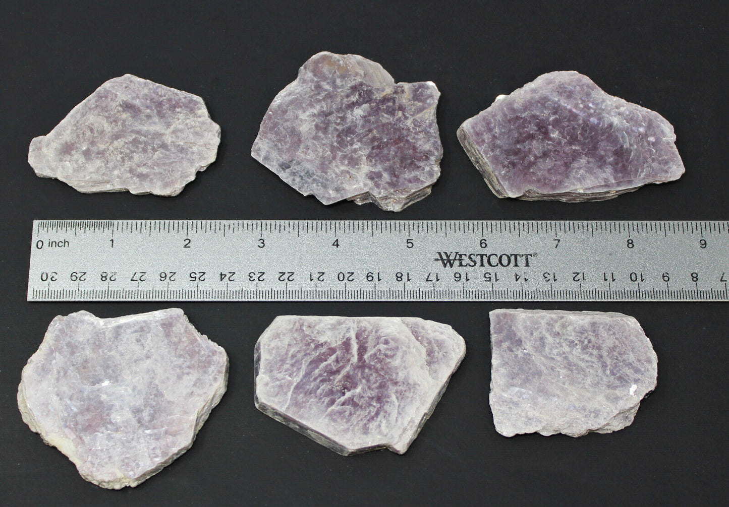 1/4 lb Lot Lepidolite Leaves, Slabs,  (4-7 pieces) Layered Mica Crystal Mirrors