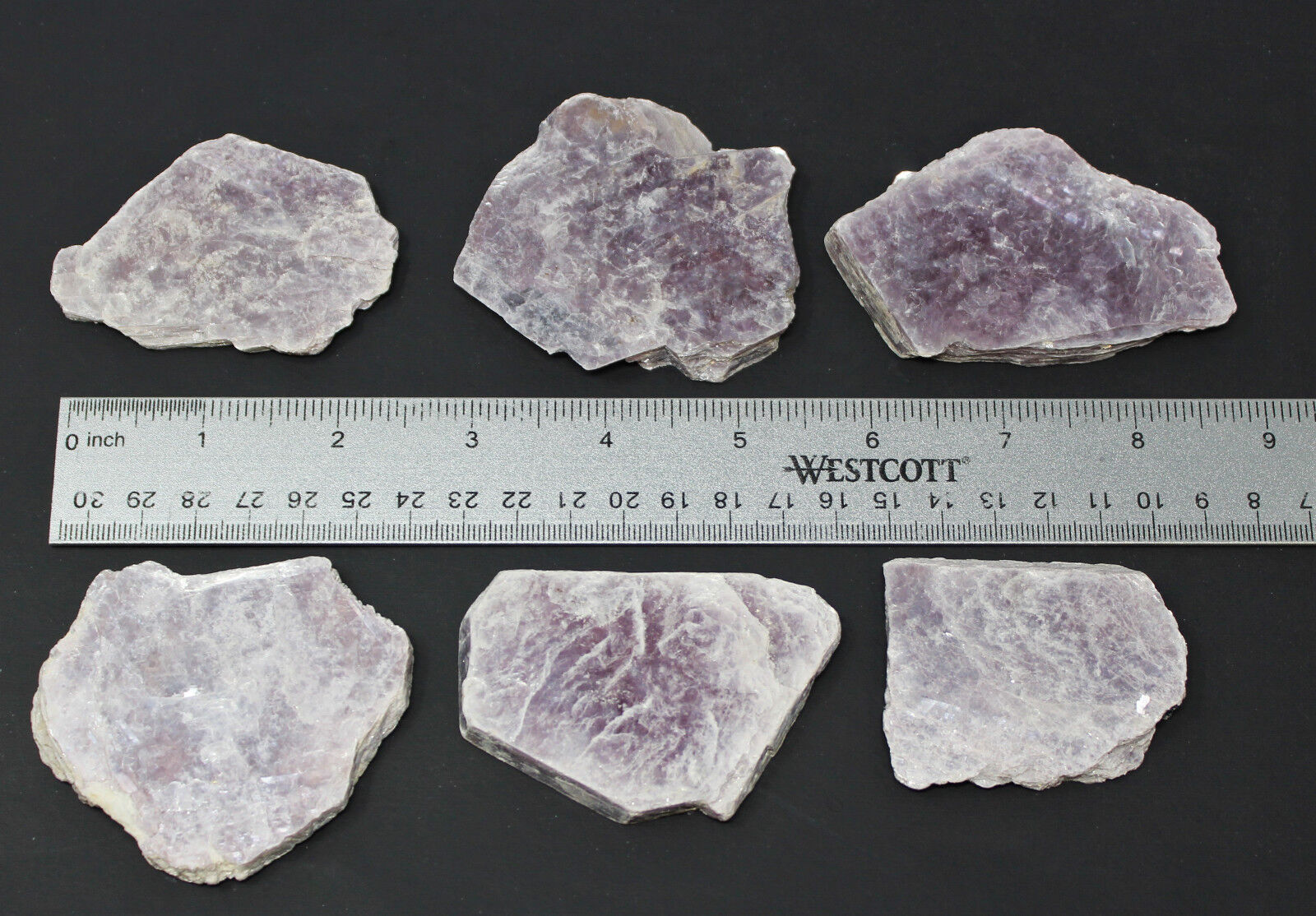 1/4 lb Lot Lepidolite Leaves, Slabs,  (4-7 pieces) Layered Mica Crystal Mirrors