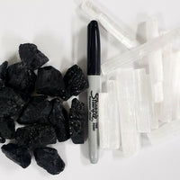 Black Tourmaline & Selenite Sticks Bulk - Combo Bulk Crystals - Natural Stones