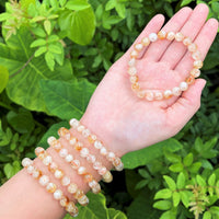 8 mm Bead Gemstone Bracelets: BUY 3 GET 1 FREE! (Stretch Crystal Bead Bracelets)