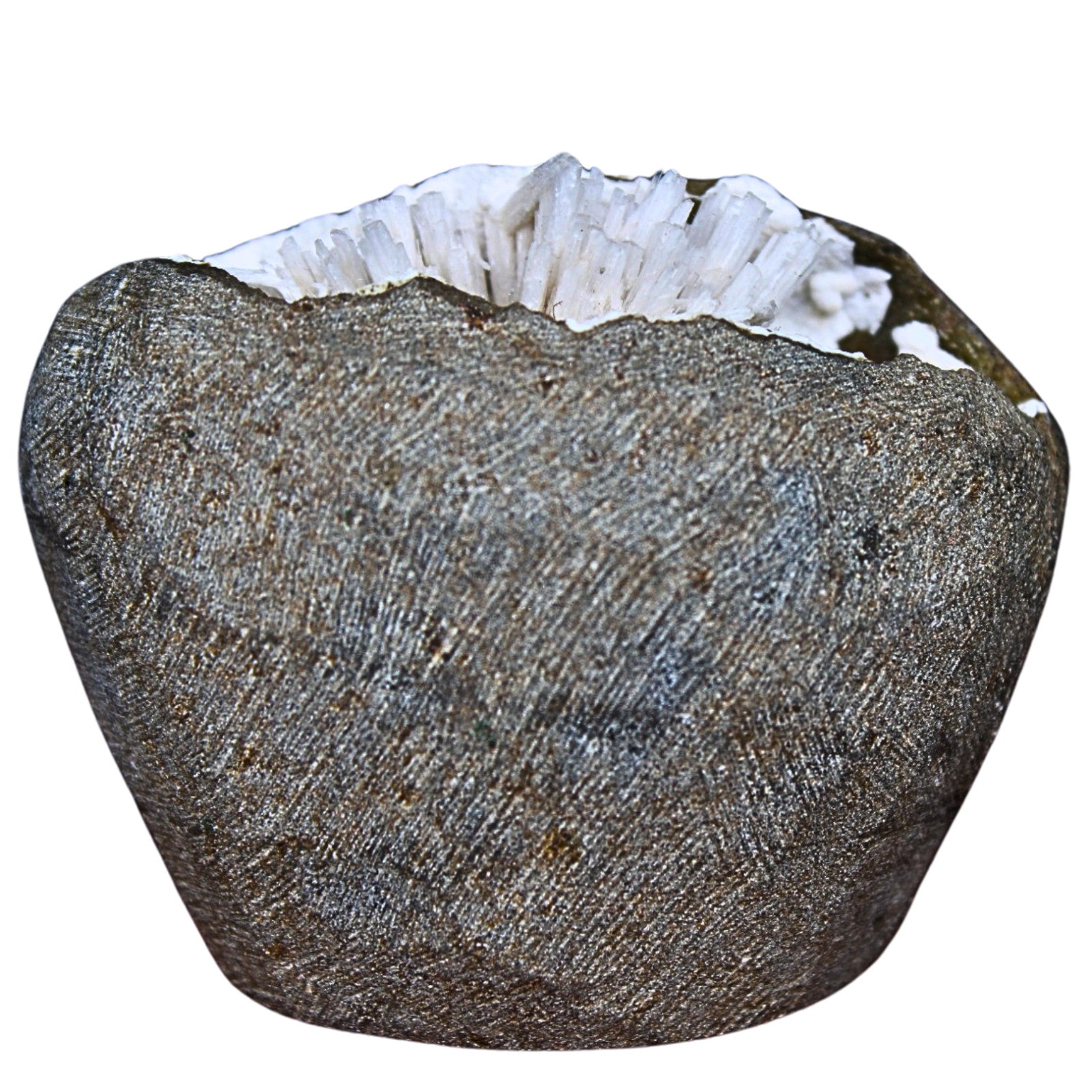 115g Scolecite Geode Natural Radiating Crystal Mineral India