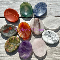 Wholesale Lot 11 PCs Natural Crystal Worry Stone Healing Energy