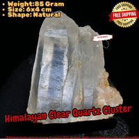 85g Himalayan Star Seed Golden Healer Quartz Clear Crystal Cluster Wand
