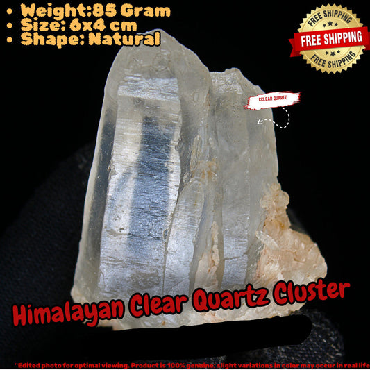 85g Himalayan Star Seed Golden Healer Quartz Clear Crystal Cluster Wand