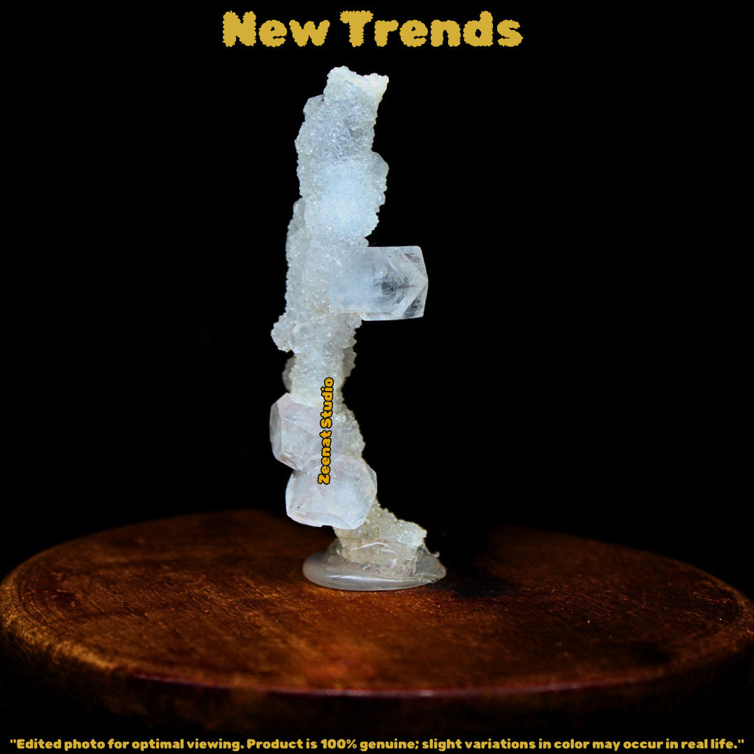 Rare Apophyllite Cluster 8x3cm 166g Perfect Shiny Tower Matrix Mineral Specimen