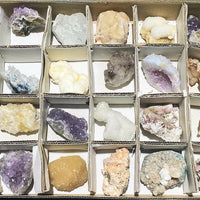 Bulk Wholesale Lot 24 Piece Flat Zeolite Crystal Collection - Rough Raw Crystals