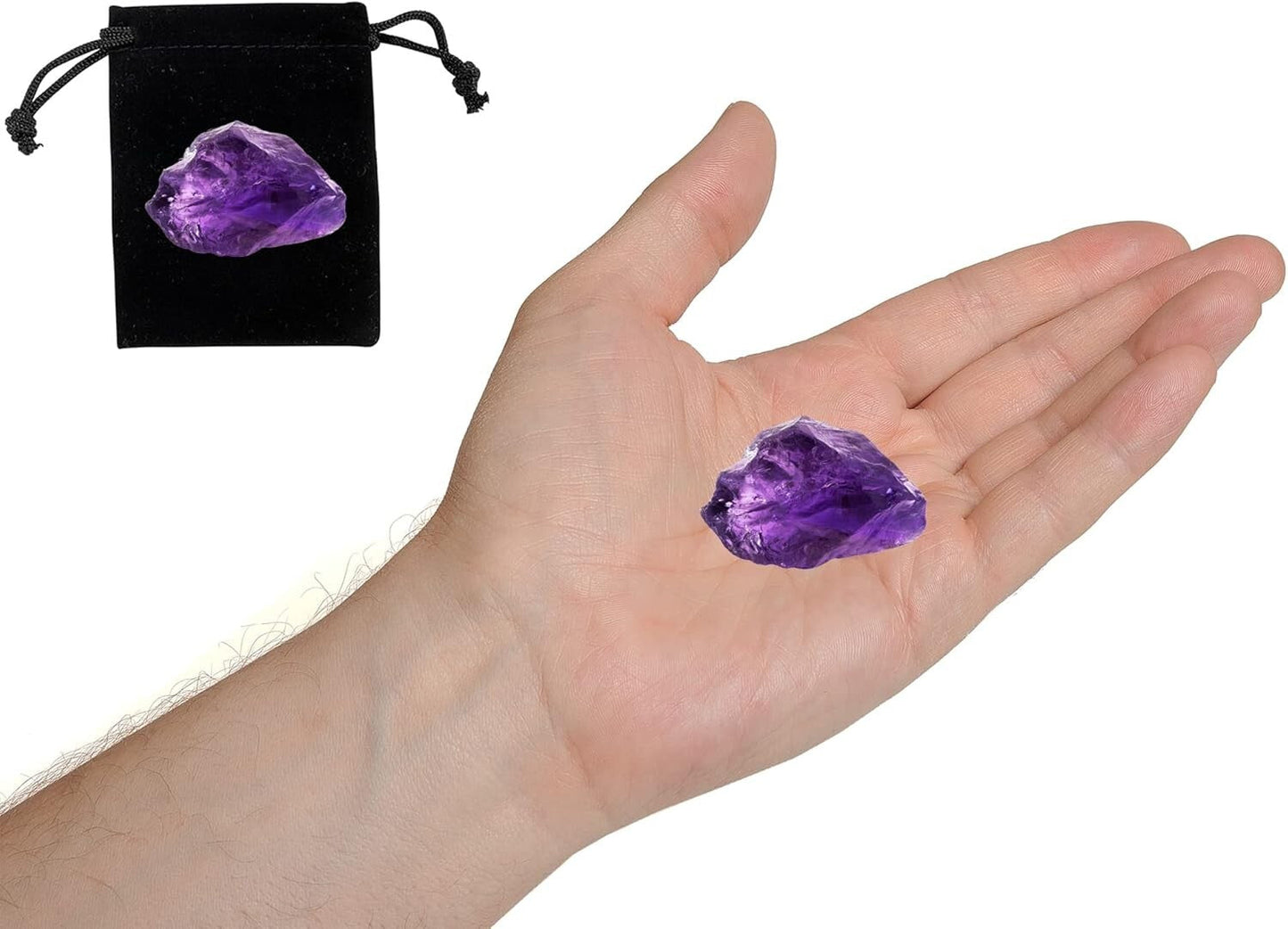 Deep Amethyst Raw Crystals 1.25-2" 25-35g Natural Healing Stones Tumbling Reiki