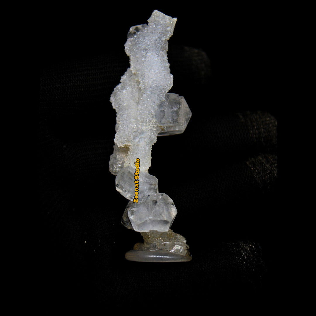 Rare Apophyllite Cluster 8x3cm 166g Perfect Shiny Tower Matrix Mineral Specimen